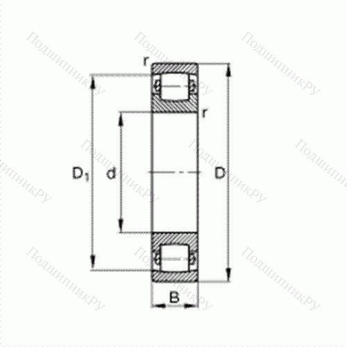 Подшипник роликовый однорядный сферический 20208-TVP от производителя  FAG Подшипник роликовый однорядный сферический 20208-TVP от производителя  FAG